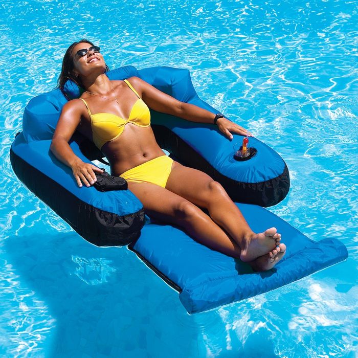 Swimline Swimming Pool Fabric Inflatable Ultimate Float Lounger Chair 6 Pack 
